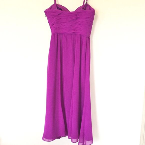 Ralph Lauren evening Fuchsia Strap Maxi Dress Sz 8 - Picture 6 of 14